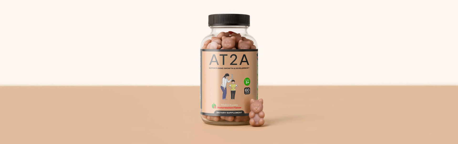 AT2A Growth Gummy bottle